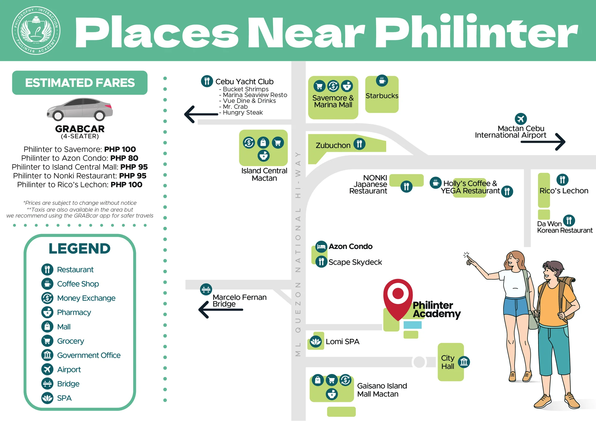 Gaisano Island Mall Mactanの外観とPhilinter周辺の生活環境